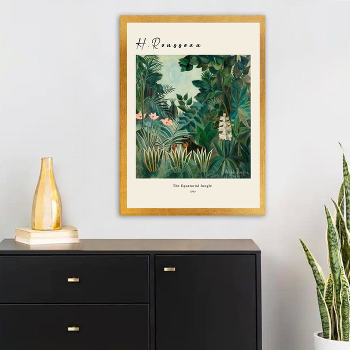 Wallity Cuadro Enmarcado Selva Ecuatorial de Henri Rousseau 55 x 75 cm Wallity Cuadro Enmarcado Selva Ecuatorial de Henri Rousseau 55 x 75 cm
